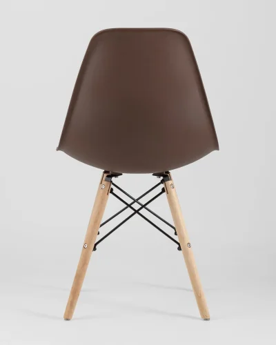 Стул EAMES, коричневый 4шт. (набор) УТ000037606 Stool Group, /, ножки/массив бука/бежевый, размеры - *815***460*530 фото 7