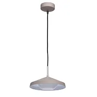 Светильник подвесной LED Раунд 636012101 MW-Light коричневый на 1 лампу, основание хром в стиле современный 