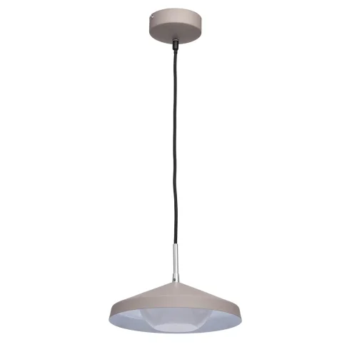 Светильник подвесной LED Раунд 636012101 MW-Light коричневый на 1 лампу, основание хром в стиле современный 