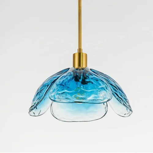 Светильник подвесной FLEUR A Синий 140695-26 ImperiumLoft синий 1 лампа, основание золотое в стиле современный выдувное фото 6