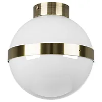 Светильник потолочный Globo 812111 Lightstar белый 1 лампа, основание античное бронза в стиле современный шар