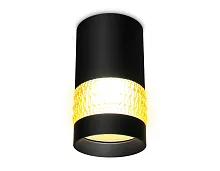 Светильник накладной TN375 Ambrella light чёрный 1 лампа, основание чёрное в стиле модерн хай-тек круглый