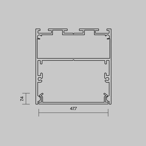 Рассеиватель для профиля 50×50 (Чёрный, 2 м), ALM-5050T-B-DF-2M 642048 Maytoni цвет LED K, световой поток Lm фото 5