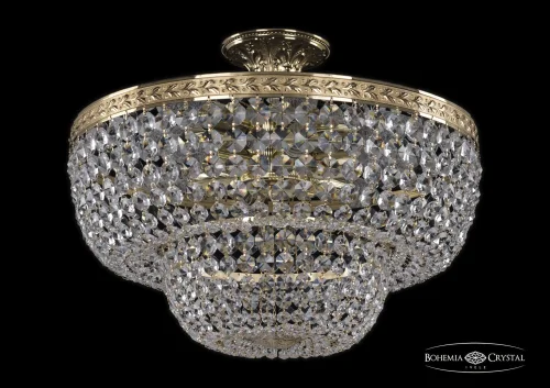 Люстра потолочная хрустальная 19101/45IV G Bohemia Ivele Crystal прозрачная на 6 ламп, основание золотое в стиле классический sp