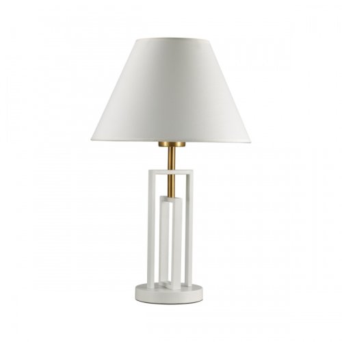 Настольная лампа Fletcher 5291/1T Lumion белая 1 лампа, основание белое металл в стиле современный 