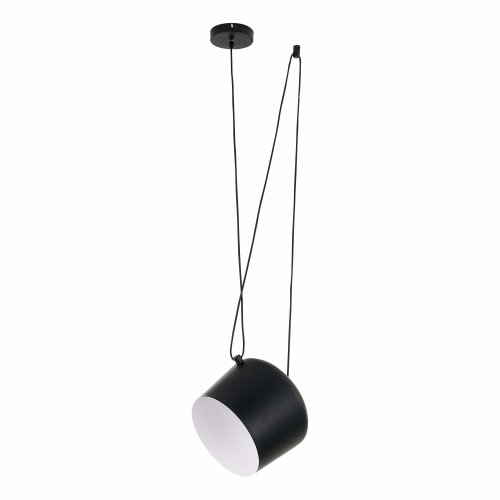 Светильник подвесной Trieste SLE120643-01 Evoluce чёрный 1 лампа, основание чёрное в стиле лофт  фото 2