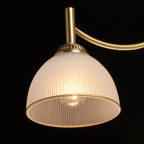 Люстра потолочная Олимп 318015503 MW-Light белая на 3 лампы, основание латунь бронзовое в стиле классический кантри  фото 5