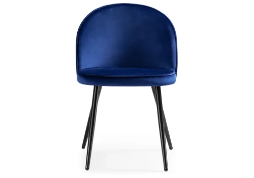 Стул на металлокаркасе Dodo blue 11944 Woodville, синий/велюр, ножки/металл/чёрный, размеры - ****520*550 фото 2