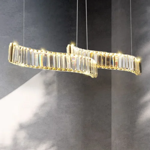 Светильник подвесной BERTOLDA LONG B Chrome 220716-23 ImperiumLoft прозрачный на 2 лампы, основание хром в стиле современный фото 6