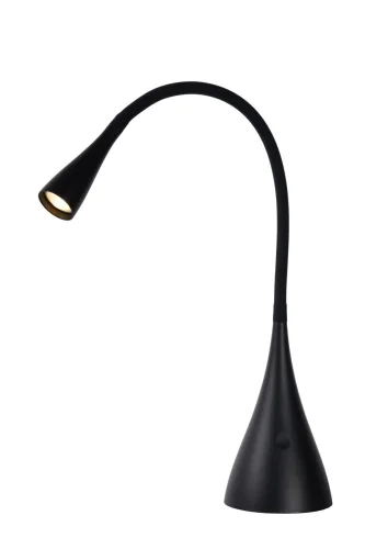 Настольная лампа LED Zozy 18656/03/30 Lucide чёрная 1 лампа, основание чёрное металл в стиле современный 