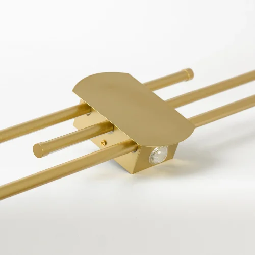 Бра LED Hardeman LSP-7396 Lussole матовый золото на 1 лампу, основание матовое золото в стиле минимализм современный отражённый свет фото 2