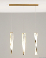 Светильник подвесной LED Asti V10433-PL Moderli прозрачный 1 лампа, основание золотое в стиле классический современный 