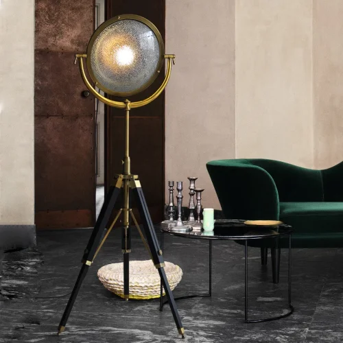 Торшер TRIPOD 102145-26 ImperiumLoft прозрачный на 1 лампу, основание золотое в стиле современный фото 9