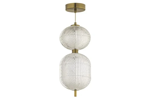 Светильник подвесной LED Candels L 1.P8 G Arti Lampadari прозрачный 1 лампа, основание золотое в стиле современный 