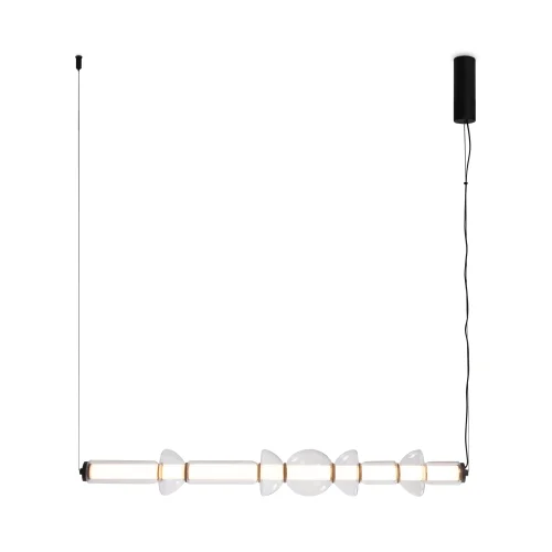 Светильник подвесной LED Cosmo MOD210PL-L39B3K Maytoni белый прозрачный на 1 лампу, основание чёрное в стиле современный хай-тек 