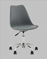 Стул BLOK SN, пластиковый серый NC УТ000041485 Stool Group, серый/экокожа, ножки/металл/хром, размеры - *****