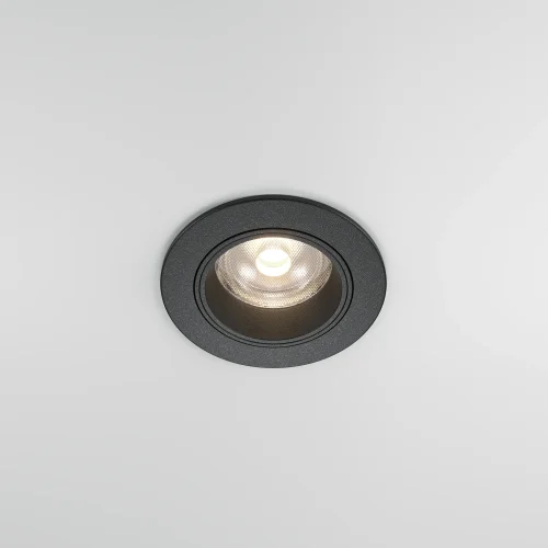 Светильник точечный Focus Led DL125-L12-4K-B Maytoni чёрный на 1 лампу, основание чёрное в стиле современный хай-тек круглый фото 4