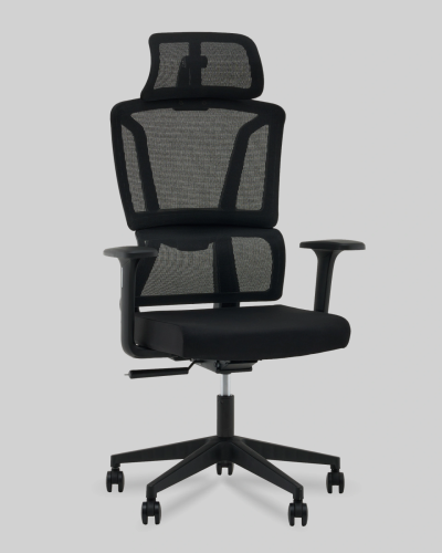 Кресло офисное TopChairs Forward, черный УТ000041376 Stool Group, чёрный/ткань сетка, ножки/пластик/чёрный, размеры - *****