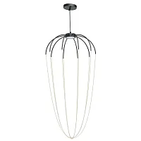 Светильник подвесной LED Стелла 412010701 DeMarkt золотой на 1 лампу, основание чёрное в стиле классический хай-тек 