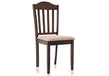 Деревянный стул Midea бежевый 11004 Woodville, бежевый/ткань, ножки/дерево/орех, размеры - ****430*480