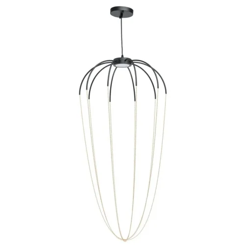 Светильник подвесной LED Стелла 412010701 DeMarkt золотой на 1 лампу, основание чёрное в стиле классический хай-тек 