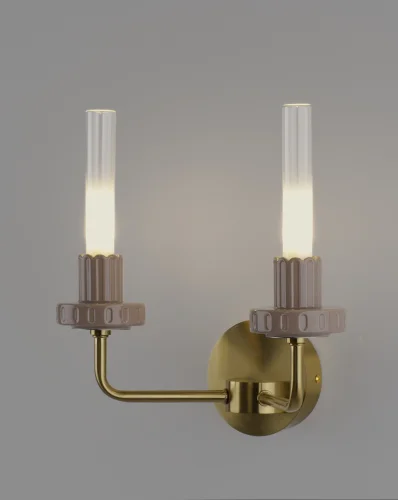 Бра LED Atelieri V11695-WL Moderli прозрачный на 2 лампы, основание бронзовое в стиле современный американский кантри фото 3
