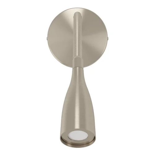 Бра с выключателем LED Olivandino 901783 Eglo матовый никель на 1 лампу, основание матовое никель в стиле современный гибкая ножка для чтения фото 5