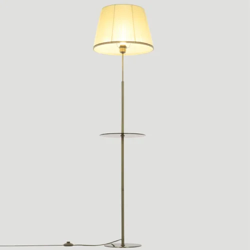 Торшер Линц CL402983T Citilux со столиком бежевый 1 лампа, основание бронзовое в стиле классический прованс
 фото 2