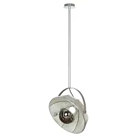 Светильник подвесной Klamath LSP-0557-C160 Lussole белый серый серебряный 1 лампа, основание серое в стиле лофт 