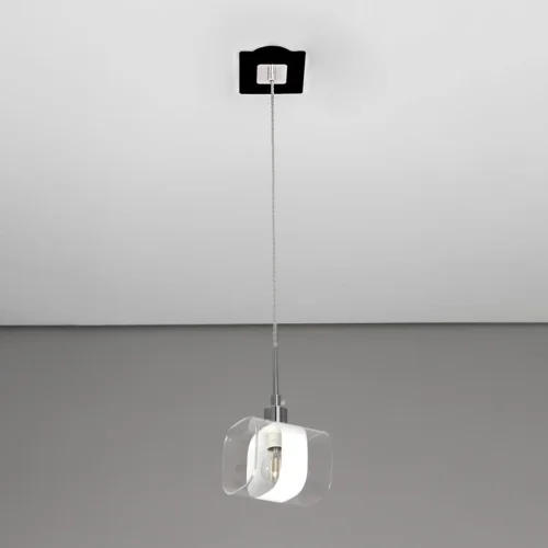 Светильник подвесной Вирта CL139012 Citilux прозрачный 1 лампа, основание чёрное в стиле современный  фото 6