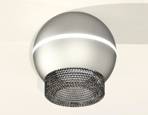 Светильник накладной Techno spot XS1103020 Ambrella light серебряный 1 лампа, основание серебряное в стиле современный круглый фото 2