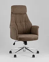 Кресло офисное TopChairs Neoma, коричневый, экокожа, ткань УТ000041771 Stool Group, /, ножки//, размеры - *****