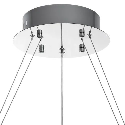 Люстра подвесная LED с пультом Чезаре CL338281 Citilux прозрачная на 1 лампу, основание хром в стиле современный с пультом кольца фото 9