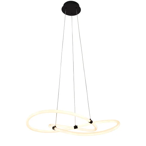 Люстра подвесная LED Vendel 4471-3P F-promo белая на 1 лампу, основание латунь в стиле современный гибкий неон