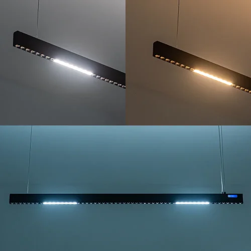 Светильник подвесной LED Lao A2189SP-1BK Arte Lamp чёрный на 1 лампу, основание чёрное в стиле хай-тек современный линейный фото 3