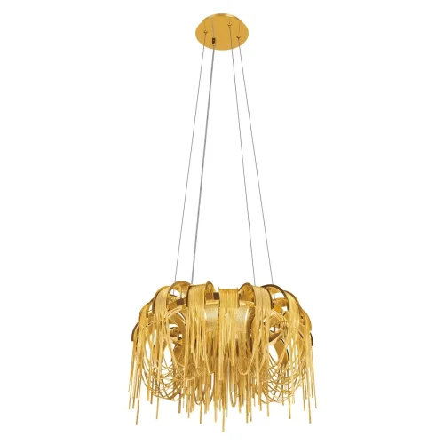 Люстра подвесная Volver 10404/650 GD LOFT IT золотая на 5 ламп, основание золотое в стиле арт-деко цепочки фото 4