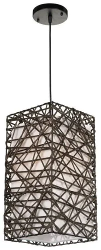 Светильник подвесной 572-726-01 Velante коричневый 1 лампа, основание коричневое в стиле кантри 