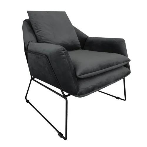 Кресло Loop 701072 Milosh Tendence, чёрный/текстиль, ножки/металл/чёрный, размеры - 890***830*800*мм