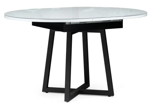 Стеклянный стол Регна черный / белый  504219 Woodville столешница белая из стекло фото 6