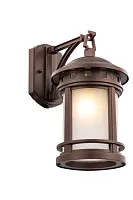 Настенный светильник Salamanca O031WL-01BR Maytoni уличный IP44 коричневый 1 лампа, плафон белый в стиле модерн E27
