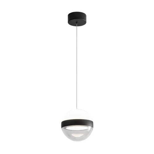 Светильник подвесной LED Roni 5075/9L Odeon Light белый 1 лампа, основание чёрное в стиле современный шар встраиваемый фото 4