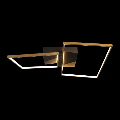 Светильник потолочный LED Quattro 10157L LOFT IT золотой 2 лампы, основание чёрное в стиле современный квадраты фото 2