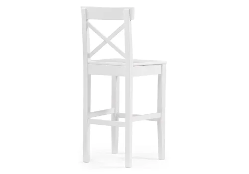Полубарный стул Алзе белый 527070 Woodville, белый/, ножки/массив березы/белый, размеры - ****400*450 фото 4
