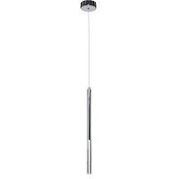 Светильник подвесной LED Cylindro 2209-1P Favourite прозрачный 1 лампа, основание хром в стиле современный трубочки