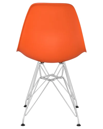 Стул обеденный 638APP-LMZL DSR, цвет сиденья оранжевый (O-02), цвет основания хромированная сталь Dobrin, оранжевый/, ножки/металл/хром, размеры - ****460*535 фото 5