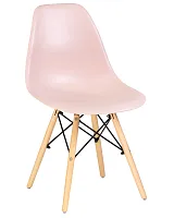 Стул обеденный 638PP-LMZL DSW, цвет сиденья светло-розовый (PK-02), цвет основания светлый бук Dobrin, розовый/, ножки/металл/светлый бук, размеры - ****460*530