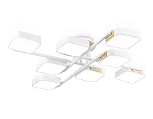 Люстра потолочная LED FL4888 Ambrella light белая на 1 лампу, основание белое в стиле хай-тек 