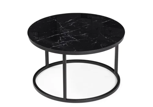 Комплект столиков Плумерия черный мрамор / черный 553550 Woodville столешница мрамор черный из стекло фото 2