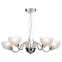 Люстра подвесная Alora 4461/5 Lumion белая на 3 лампы, основание хром в стиле современный 