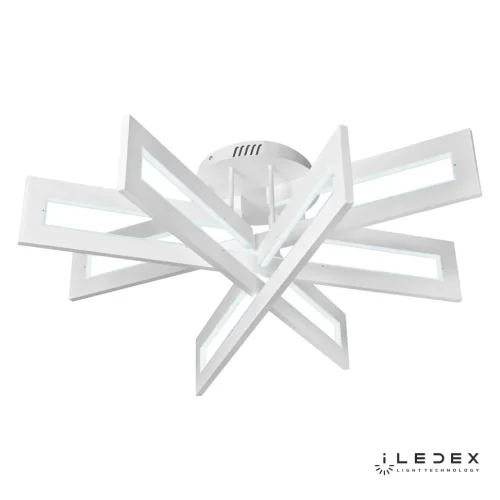 Светильник потолочный LED с пультом Stalker 9082-R800-X 128W WH iLedex белый 1 лампа, основание белое в стиле современный хай-тек с пультом фото 3